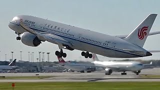 Montreal Trudeau YUL Airport 🇨🇦 Plane spotting Close up  Heavy landingTake off Rush hour [upl. by Helban167]