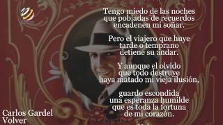 Carlos Gardel  Volver Lyric video HQ Audio [upl. by Bopp140]