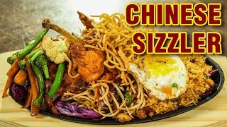 Chinese Sizzler Recipe  Chicken Sizzler Recipe  How To Make Chinese Sizzler  Varun Inamdar [upl. by Rafaela109]