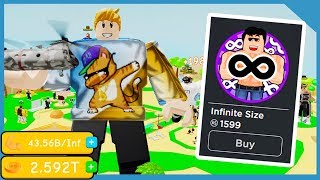 Buying The Infinite Size Gamepass in Roblox Lifting Simulator [upl. by Jolenta]