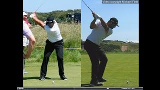 Jon Rahm golf swing  Long Iron faceon amp downtheline July 2017 [upl. by Northrup943]