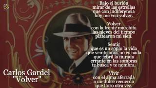 Carlos Gardel  Volver letra lyrics Nueva [upl. by Naimerej]