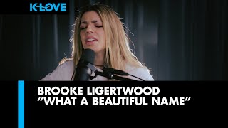 Brooke Ligertwood quotWhat a Beautiful Namequot LIVE at KLOVE Radio [upl. by Hasin]