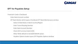 Microsoft Dynamics GP ACH EFT for Payables and Safe Pay [upl. by Ahsait]