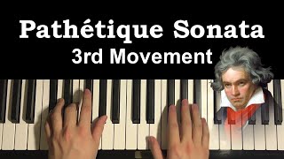 How To Play  Beethoven – Pathetique Sonata 3rd Movement Piano Tutorial Lesson [upl. by Aset]