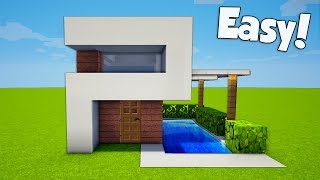 Minecraft How To Build A Small amp Easy Modern House Tutorial 24 [upl. by Adelaja395]