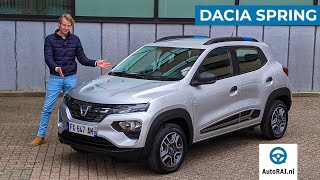 2022 Dacia Spring review ENGLISH Cheapest electric car in Europe  AutoRAI International [upl. by Ahsercel]