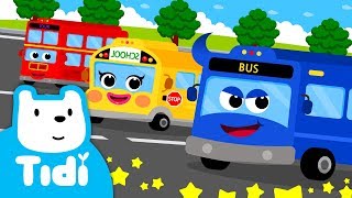 Vroom Vroom Bus ♪  Car Songs  Vehicle Songs  Tidi Songs for Children★TidiKids [upl. by Cand955]