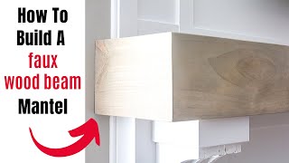 How To Make A Faux Wood Beam Mantel [upl. by Townie]