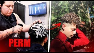 How To Get Curly Hair PERM TUTORIAL  Julian Barboza [upl. by Winshell]