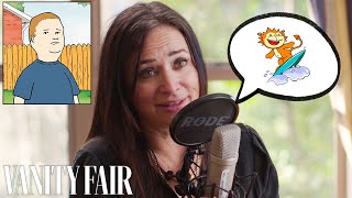 Pamela Adlon Bobby from King of the Hill Improvises 8 New Cartoon Voices  Vanity Fair [upl. by Aiuqes]