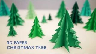 Origami Tree  Origami 3D Paper Christmas Tree [upl. by Eecyak]