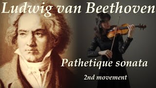 Beethovens PATHETIQUE SONATA 2nd movement  Violin amp Piano [upl. by Saffier]