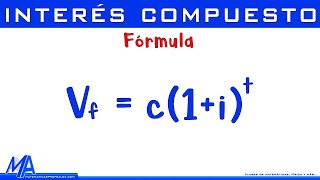 Fórmula del interés compuesto  Explicación [upl. by Christensen]