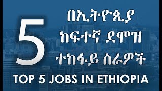 Top 5 Jobs In Ethiopia  5 በኢትዮጲያ ከፍተኛ ደሞዝ ተከፋይ ስራዎች [upl. by Leamiba]