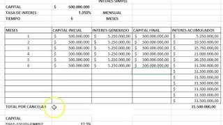 Tablas de interes simple y compuesto [upl. by Odnamla]