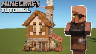 Minecraft  Weaponsmiths House Tutorial Villager Houses [upl. by Manoff576]