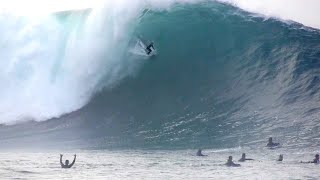 Surfers Catch Unbelievable Waves at The Wedge [upl. by Yoccm532]