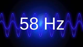 58 Hz clean pure sine wave BASS TEST TONE frequency [upl. by Belldame]