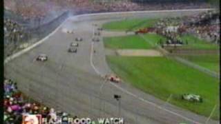 92 Indy 500  Rick Mears Emerson Fittipaldi and Jim Crawford crash [upl. by Leruj]