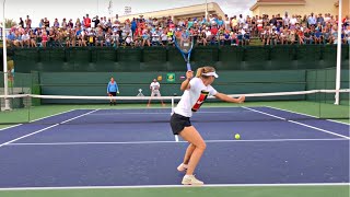 Maria Sharapova  IW Practice 3718 Court Level 60fps [upl. by Holzman]