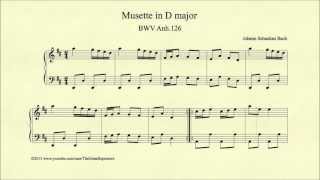 Bach Musette in D major BWV Anh 126 Piano [upl. by Hahn]