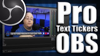 How To Create Professional Text Tickers In OBS Studio  Plus How To Draw Your Own [upl. by Jsandye]