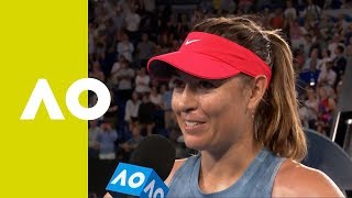 Maria Sharapova oncourt interview 3R  Australian Open 2019 [upl. by Salokkin]