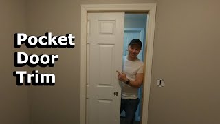 How to Install Interior Door Casing on a Pocket Door [upl. by Wehtam]