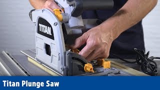 Titan Plunge Saw  Screwfix [upl. by Adnuhsed]