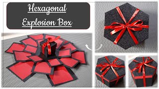 Hexagonal Explosion BoxExplosion Box Full Tutorial [upl. by Minta]