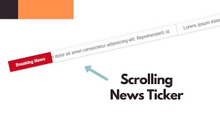 How To Design Scrolling News Ticker For Your Website  Live Blogger [upl. by Sachs]