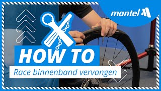 BINNENBAND VERVANGEN van je RACEFIETS Mantel Howto [upl. by Imhsar967]