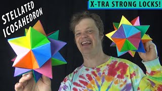 Origami Stellated Icosahedron 🌞 Triakis Jeremy Shafer [upl. by Ocnarf]