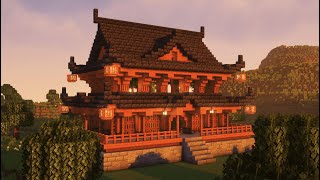 Minecraft Survival Japanese House Tutorial [upl. by Ynoyrb672]