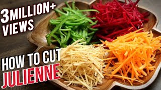 How To Julienne Vegetables  Knife Skills  The Bombay Chef  Varun Inamdar  Basic Cooking [upl. by Stortz]