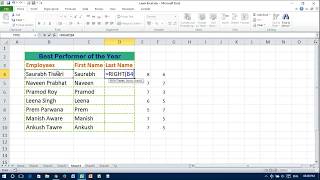 How to Split full Name to First and Last Name in Excel [upl. by Alaster]