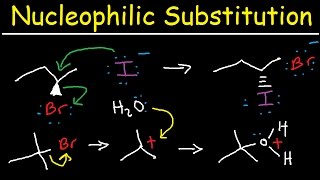 Nucleophilic Substitution Reactions  SN1 and SN2 Mechanism Organic Chemistry [upl. by Suedama]