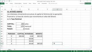 Calcular Interés Simple y Compuesto en Excel Parte 1 [upl. by Maretz587]