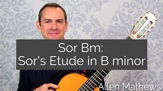 Learn to Play Sors Etude in B minor for Guitar op35 no22 [upl. by Yot]